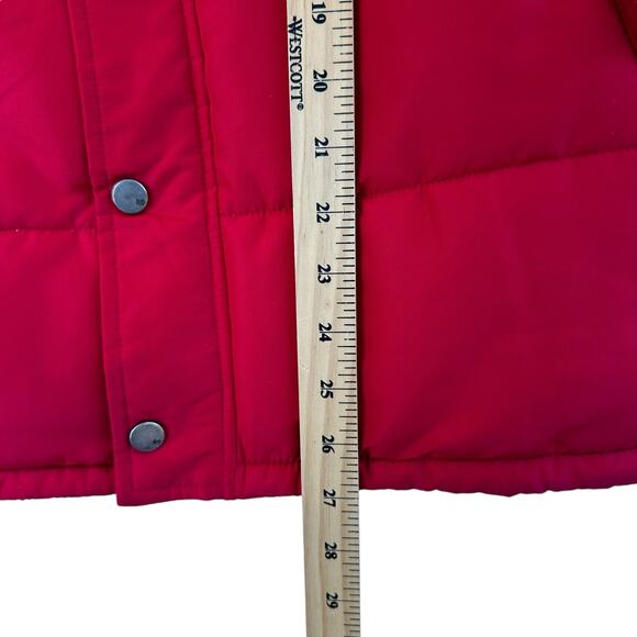 Mens Utility Quilted Vest Large Red Outdoor Workwear Layering Warm Functional - Picture 9 of 12